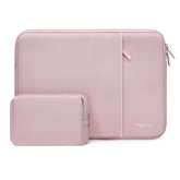 MOSISO 13-14 inch 360 Protective Laptop Sleeve Compatible with MacBook Air/Pro, HP, Dell, Lenovo, Acer, Asus, 13.3 inch Anti-Theft Shockproof Carrying Case Neoprene Vertical Bag with Small Case, Pink
