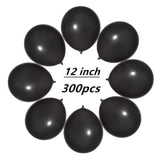 300 Black 12-Inch Latex Balloons β Bulk Pack for Party, Event, and Celebration Decorations
