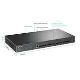 Omada Sx3016F | 16 Port 10G Sfp+ Enterprise Level Switch | L2+ Smart Managed | Omada Sdn Integrated | Ipv6 | Static Routing | L2/L3/L4 Qos, Igmp & Lag | 5 Year Manufacturer