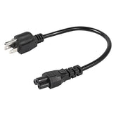 Ceerxian 3 Prong Ac Short Power Cord, 1Ft Nema 5-15P Male To Iec 320 C5 Female Laptop Power Replacement Cord For Notebook Computer(Black?0.3M)