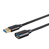 Usb 3.0 Premium Extension Cable - Type-A Male To Type-A Female, Braided Nylon Jacket, 3 Feet, Black