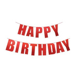 Red Happy Birthday Banner for Kids, Women & Men Party Decorations