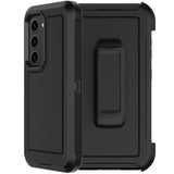 For Samsung Galaxy S23 Case With 2X Screen Protector, Dual Layer Bumper Cover With Belt Clip Holster & Kickstand, Full Body Heavy Duty Shockproof Phone Case For Galaxy S23 (Black)