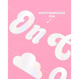 On Cloud Nine Banner - White, 5 Ft. | Bachelorette Party Decorations, Bride To Be Party Supplies, Cute Baby Shower Decor, Bridal Shower, Engagement Photobooth Backdrop