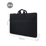 Laptop Sleeve 24-Inch For Laptop/Portable Monitor/Notebook/Tablet With Large Capacity Side Pockets & Durable Handle-Waterproof/Shockproof-Padded Compartments-Zippered Accessory Storage