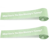 2 Rolls 2 Inch X 150 Feet Baby Shower Measuring Tape Tummy Measure Belly Game Paper Belly Measuring Tape For Baby Shower Party Decorations Supplies(Green)