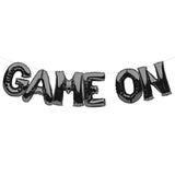 Game On Balloons Banner Black Game Themed Birthday Party Decoration And Supplies Sign