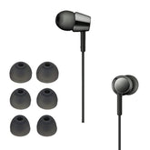 kwmobile 6X Replacement Ear Tips Compatible with Sony WI-C300 / WI-C400 / MDR-XB55AP / MDR-EX155AP - Silicone Tips for Earphones - Grey