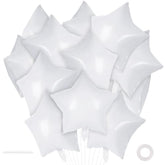 20 Pcs Star Balloons,18 Inch White Star Foil Balloons,Stars Shaped Balloon Mylar Helium Balloon For Birthday Party Anniversary Wedding Baby Shower Decorations (White)