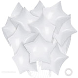 20 Pcs Star Balloons,18 Inch White Star Foil Balloons,Stars Shaped Balloon Mylar Helium Balloon For Birthday Party Anniversary Wedding Baby Shower Decorations (White)