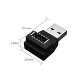 Usb 3.0 Type A To Type E Extension Adapter , Key-A Type-E Male Port To Usb A F