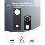 3 In 1 Wireless Charging Station With Qi2 Magnetic Charger For Iphone 16 Pro/16/16 Pro Max/15 Pro/15/15 Pro Max, For Apple Watch 9/Ultra 2/Se/8/7/6/5/4/3/2, For Airpods Pro/Pro 2/3 (Black)