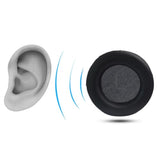 K72 Replacement Ear Pads Noise Canceling Ear Cushions Quite-Comfort Thickened Pu Leather Ear Cushion Cover Earmuff Repair Part For Akg K52 K72 K92 Over-Ear Headphones(Black)