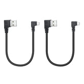 90 Degree Micro Usb Cable,25Cm Usb A Left Angle To Micro Usb Left Angle Chargi