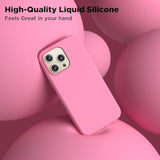Compatible With Iphone 15 Pro Max Case, Liquid Silicone Case, Full Body Shockproof Protective Cover Slim Thin Phone Case With Soft Anti-Scratch Microfiber Lining, 6.7 Inch- Tender Pink