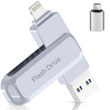 Mfi Certified 512Gb Flash Drive Photo Stick For Iphone, External Memory Photo Keeper Storage For Data Saver/Backup/Transfer Files/Picture/Video/Iphone/Ipad/Ios/Android/Pc (Gray)Available Space: ~484Gb