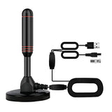 Indoor TV Antenna with 2 Signal Boosters & 32FT Cable Digital Antenna for Smart TV, Magnetic Base, Supports 4K 1080p Dual Amplifiers for Long Range