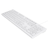 Mcsaite Wired White Usb 104 Keys Computer Keyboard With Stands,Waterproof - Us Layout Compatible For Windows, Pc, Laptop