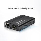 10G Mini Media Coverter, 10 Gigabit Fiber To 10Gb Copper Utp Media Converter, Mini Unmanaged 1X 100M/1G/2.5G/5G/10Gbase-T Rj45 To 1X 10Gbase-X Sfp+ Slot 10Gigabit Ethernet Media Converter - 2Pcs