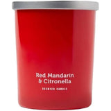 15Oz Jar 2-Wick Red Mandarin & Citronella Scented Candle, 40 Hours Burn Time 4 Pack