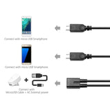 Micro Usb Splitter Cable, Micro Usb 1 Female To 2 Male Y Splitter Extension Ch