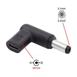 xiwai USB 3.1 Type C USB-C Female to DC 12V 5.5x2.1mm Plug Adapter PD Emulator
