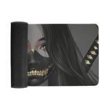 Large Mouse Pad Gaming Aesthetic Anime Girl Japanese Samurai Portrait Big Computer Desk Mat Desk Pad For Keyboard And Mouse Mat Non-Slip Base 30X60Cm