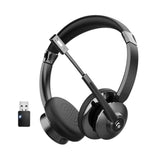 Wireless Headset?Bluetooth Headset With Microphone Noise Cancellation Wireless Headphones With Usb Dongle Connection And Microphone Mute For Pc/Laptop/Smartphone/Teams/Home