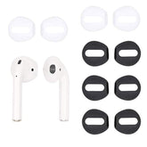 Fit In Case Earbud Covers Replacement For Airpods, Replacement Ultra Slim Ear Tips Earbud Covers Airpods Earbud Eartips, Fit In Charging Case, 6 Pairs, Black/White