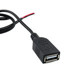 2Pcs 24Awg Usb Pigtail 2 Wire Usb 2.0 Cable 3.3 Feet (1 Meter) Usb Female Cabl