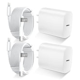 Fast Charger 20W USB-C + 10FT MFi Lightning Cable for iPhone & iPad