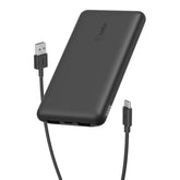 Belkin Portable Charger, USB-C Power Bank 10,000mAh w/ 2xUSB-A Ports, 15W w/ Type-C to Type-A Cable for iPhone 16, 16 Plus, 16e, Samsung Galaxy S25, Nintendo Switch 2, & More - Black