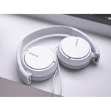 Sony ZX Series Wired On-Ear Headphones, White MDR-ZX110
