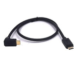 2Ft Usb 3.1 Type C Cable, Usb C Male To 90 Degree Up & Down Angle Usb C Male C