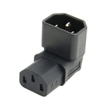 Iec 320 C14 Male To C13 Female 90 Degree Down Angled Power Extension Connector Adapter 10A 250V For Monitor/Computer/Pdu Chassis/Printer
