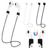 AirPods Accessories 2PCS Magnetic Anti-Lost Straps Soft Silicone Sports Lanyard Ultra Strong Magnetic Neck Rope Cord Compatible with AirPods 1&2 Pro