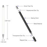 Stylus Pen For Samsung Galaxy Tab Tab A9+ / A8 / A7 / A7 Lite, High Sensitivity & Precision Capacitive Styli Pencil For Apple Ipad/Ipad Pro/Fire Hd/Microsoft/Surface/All Touch Devices (Black)