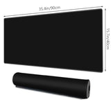 Gaming Mouse Pad Xxl Xl Large Mouse Pad Mat Long Extended Mousepad Desk Pad Non-Slip Rubber Mice Pads Stitched Edges Thin Pad(Black-35.4 * 15.7)