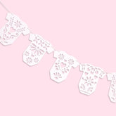 Papel Picado Baby Shower Garland, Lace Onesie Fiesta Banner Party Decor