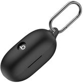 Compatible With Beats Solo Buds Case Cover, Soft Silicone Shockproof Protective Skin Case For Beats Solo Buds Wireless Earbuds, With Carabiner (Black)