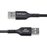 StarTech.com 10ft (3m) USB-A to USB-C Charging Cable, Charge & Sync, 3A, USB 2.0, TPE Jacket, Black USB Charging Cord