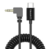 Coiled Short Usb C To 3.5Mm Male Audio Cable Compatible With Iphone 16/15, Ipad Pro 13/12.9/11, Galaxy S25/S24, Pixel 9/8/7 Pro, Right Angle Spiral Type C Aux Cord For Car Radio, Speaker, 1 Ft