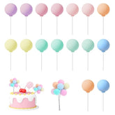 16Pcs Balloon Cake Topper Colorful Balls Cupcake Toppers Round Clay Mini Balloons Birthday Cake Decorations For Birthday Baby Shower Wedding Anniversary Party Cake Decorations