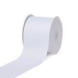 Gro3000-029 , 3" Inch Solid Grosgrain Ribbon, 25 Yards, White, 25 Yd