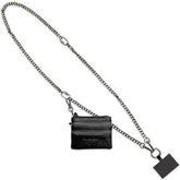 Clip & Go Metal Chain Phone Lanyard with Pouch Gunmetal Black