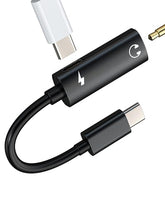 USB C to Aux Headphone Adapter DAC Type C 3.5mm Audio Charging Splitter(2in1) for iPhone 17 16 15 Pro Max Charger Female Jack Dongle for Ipad