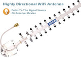 Wifi Antenna 2.4Ghz 18Dbi High Gain Yagi Directional Antenna Booster With Rp-Sma Connector For Network Router/Reapter/Usb Adapter/Extension Network Pci Card/Security Camera