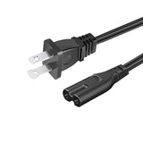 8.2Ft Power Cable Replacement For Philips Fidelio Htl7180/F7 Htl215/F7 Htl2101A Htl2101 Htl2101A/F7 Soundbar 2 Prong Ac Power Cord