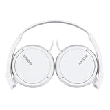 Sony ZX Series Wired On-Ear Headphones, White MDR-ZX110