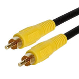 Cmple - RCA Subwoofer Cable 3 ft Digital Coaxial Audio Cable Composite Audio/Video Cord 1-RCA Cable Male to Male Coaxial RCA Cables for Home Theater, Rear View Parking Camera